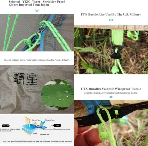 1-2 Persons Lightweight Tent Silicone Nylon for Camping Waterproof Ultralight for Outdoor Camping Hiking Sports