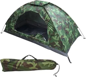 1 Person Backpacking Tent, One Man Tent Waterproof ＆ Sun Resitant 1 Person Backpacking Camouflage Patterns Hiking Lightweight Small Tents with Storage Bag Easy Setup for Camping Hiking