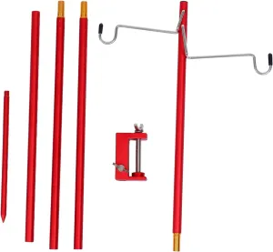 1 Set Alloy Camping Lamp Support Kit Portable Light Stand for Outdoor Use Multi Functional Folding Pole for Camping Hiking and Picnics Lightweight and Durable Design
