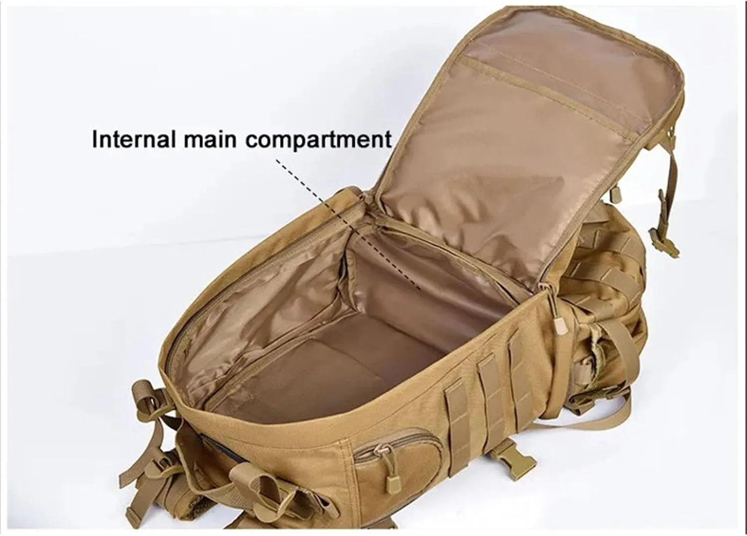 1000D Nylon Tactical Backpack Outdoor Rucksacks Tactical Sports Camping Hiking Trekking Hunting Bag Backpack With Frame(Black)