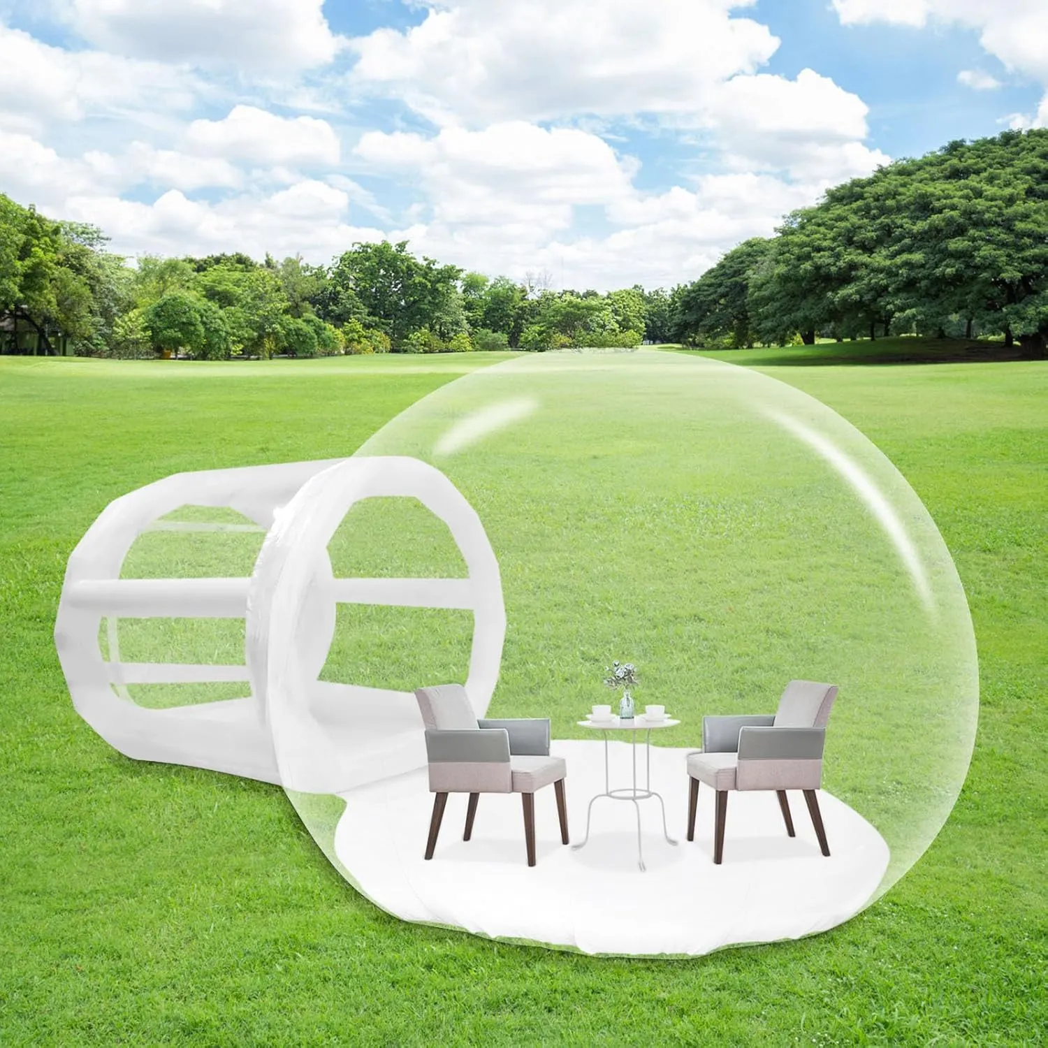 10ft Inflatable Bubble Tent with Blower, Dome House Camping Tent Large Outdoor Tents for Camping Backyard