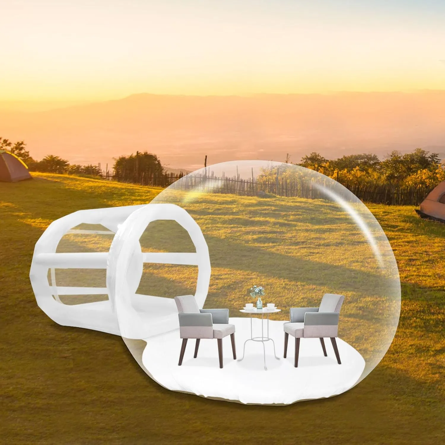 10ft Inflatable Bubble Tent with Blower, Dome House Camping Tent Large Outdoor Tents for Camping Backyard