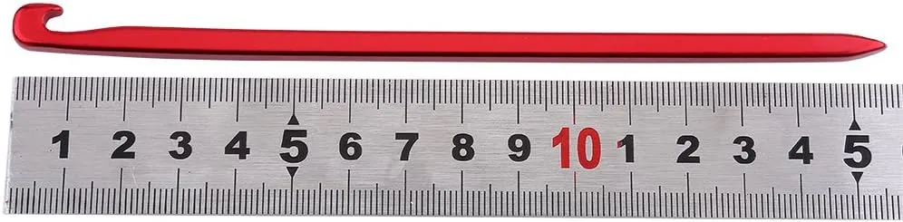 10Pcs 16cm Tent Stakes, Heavy Duty Aluminum Tent Pegs Awning Stakes Canopy Nails with Hook Outdoor Canopy Rock Pegs Nails for Camping, Grass, Ice Ground (#1)