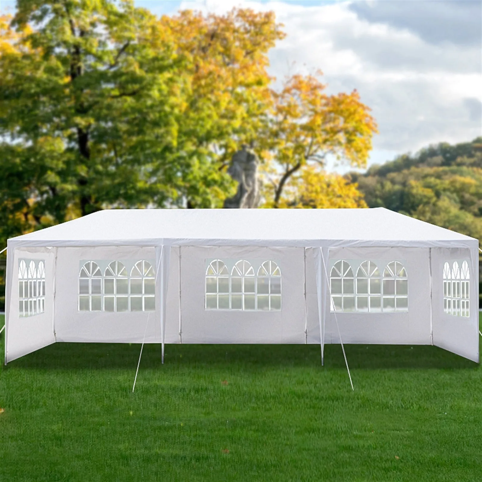 10" x 30" Outdoor Party Wedding Tent Canopy Camping Gazebo Storage BBQ Shelter Pavilion, 8 Removable Sidewalls (3X9M) YJ