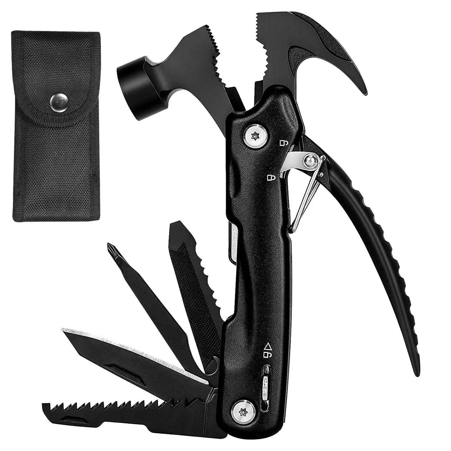 12-in-1 Stainless Steel Portable Hammer Multitool