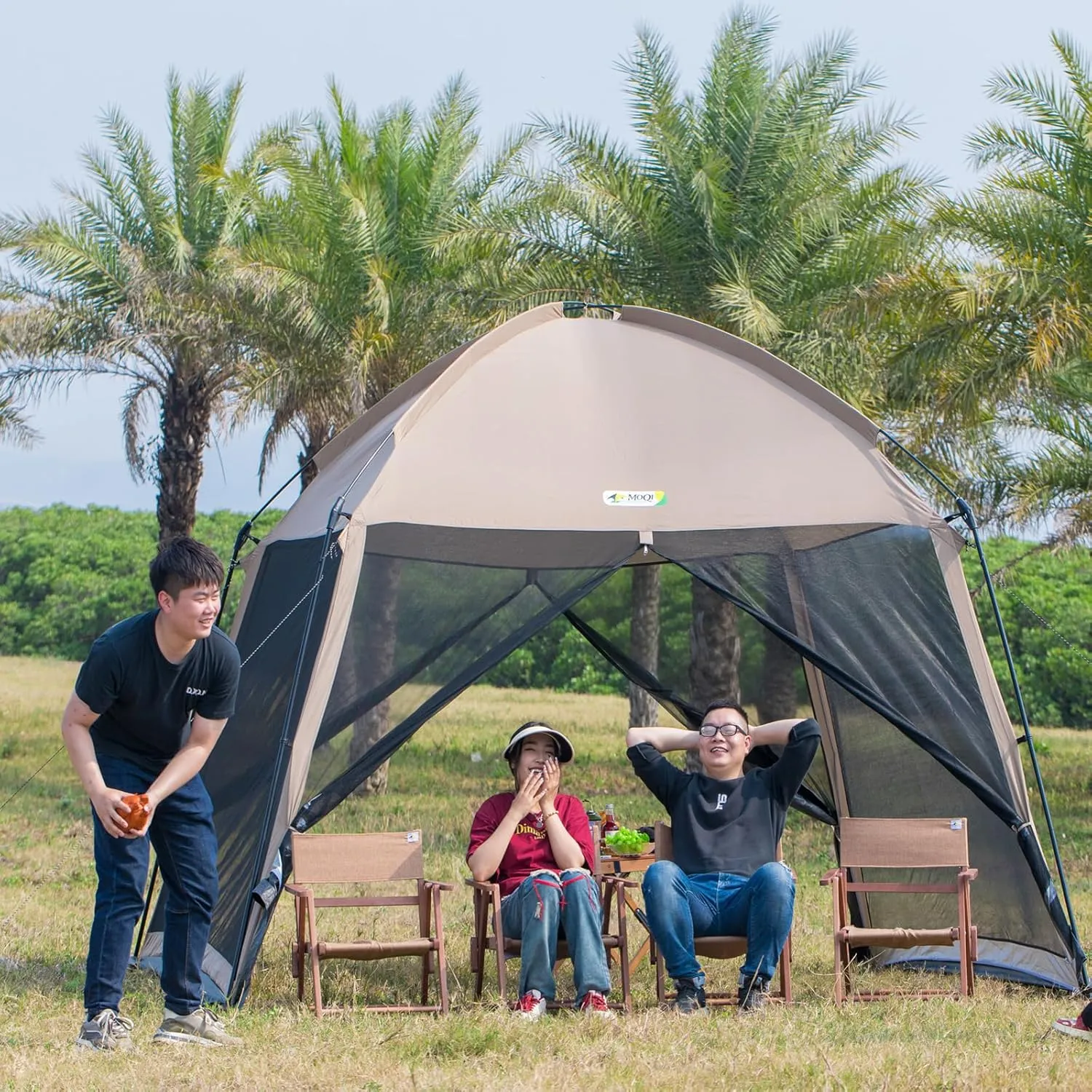 12x12 Ft Screen House Tent - Instant Pop Up Mesh Canopy Shelter with Waterproof & Sunshade Roof, Easy Setup for Camping, Backyard, Beach, Picnic