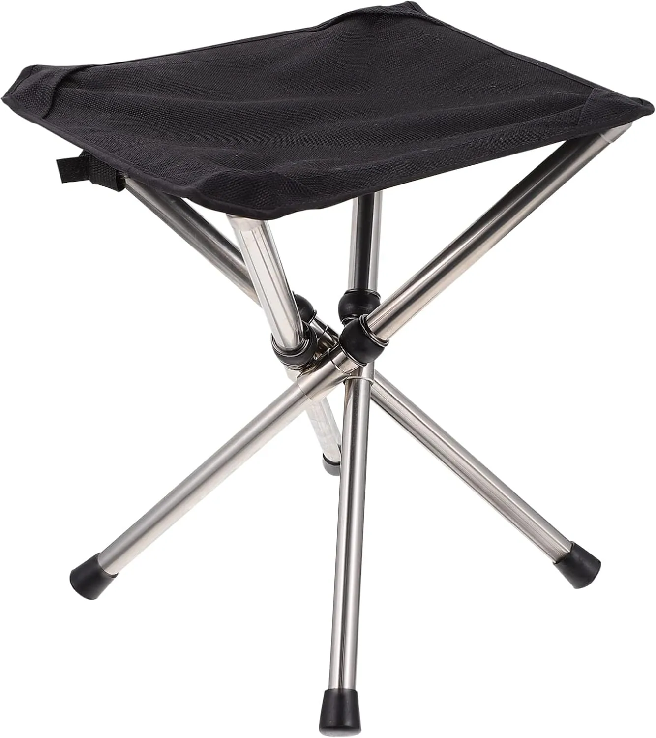 1Pc Portable Folding Stool Compact Outdoor Chair with Durable Stainless Steel Design for Fishing Camping Hiking and Travel Lightweight and Easy to Carry