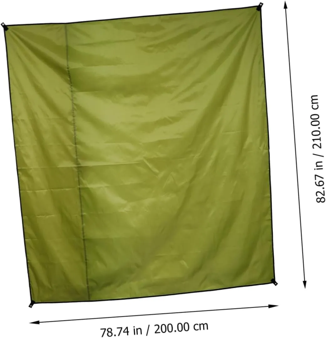 1pc Portable Outdoor Blanket Ground Mat for Camping Beach Hiking Multi-Functional Oxford Cloth Mat Uv and Army Green