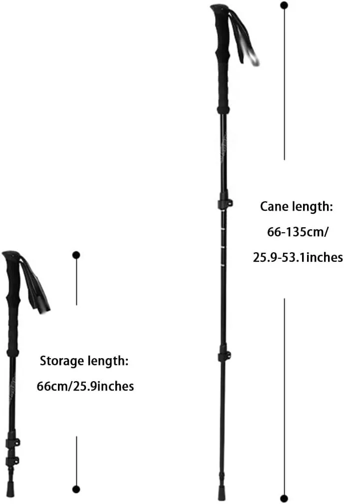 2 Pack Adjustable Trekking Poles, Lightweight Outdoor Adventures Gear, Nordic Walking Sticks, for Men, Women, and Seniors