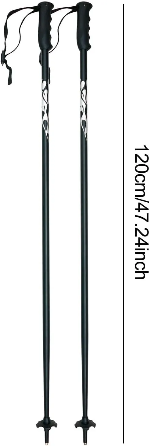 2 Pieces Ski Poles Hiking Poles Portable Rubber Anti Slip Handle for Men Women Trekking Canes for Trekking Outdoor Adventures