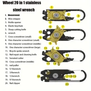 20-in-1 Multitool Keychain