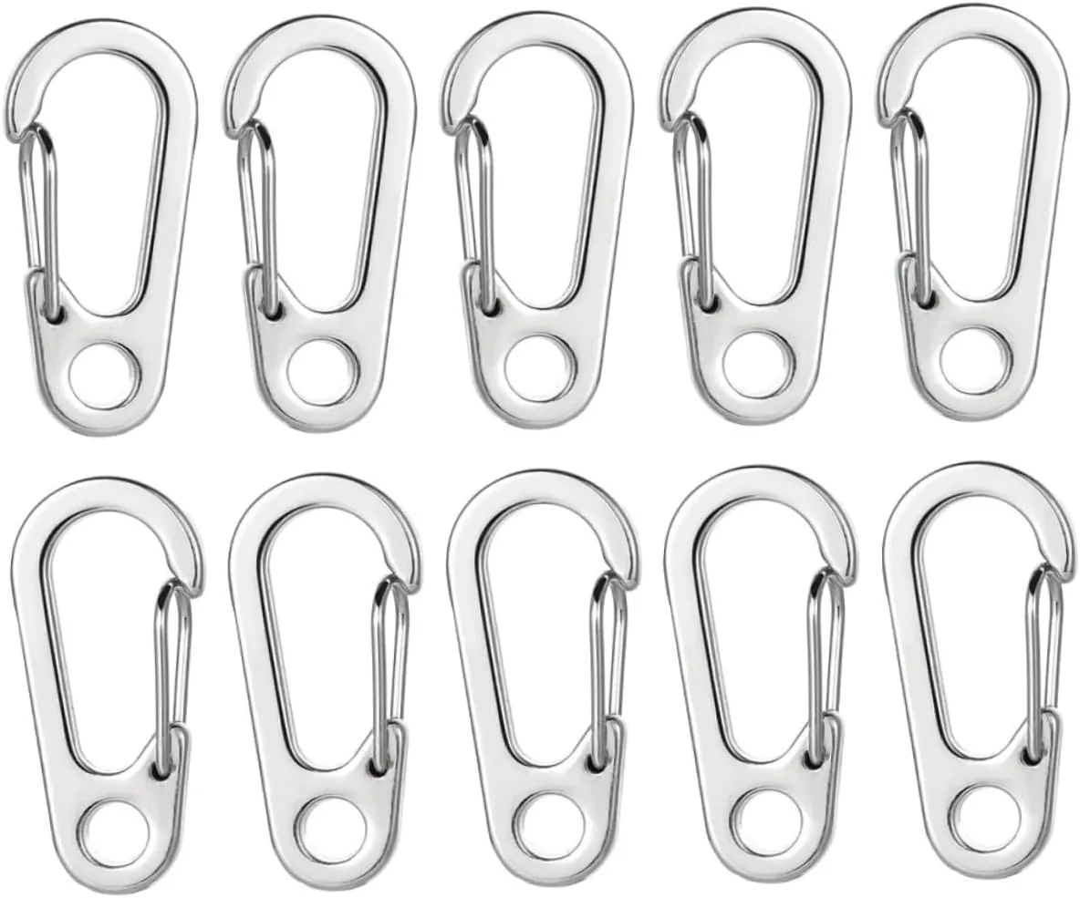 20 Pcs Carabiner Keychain for Backpacks Backpack Keychains Heavy Duty Hooks D Shaped Backpack Buckles Key Chains Carabine Keychain Zinc Alloy Multifunctional Buckles D Type Hooks
