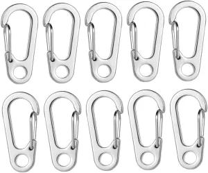 20 Pcs Carabiner Keychain for Backpacks Backpack Keychains Heavy Duty Hooks D Shaped Backpack Buckles Key Chains Carabine Keychain Zinc Alloy Multifunctional Buckles D Type Hooks