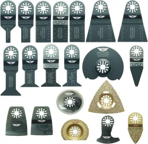 20 x TopsTools UNK20CD OMT Mix Blades for Bosch Fein MultiMaster (Non-StarLock) Makita Milwaukee Genesis Chicago Craftsmen Nextec Rockwell Ryobi Hitachi Multi Tool Accessories