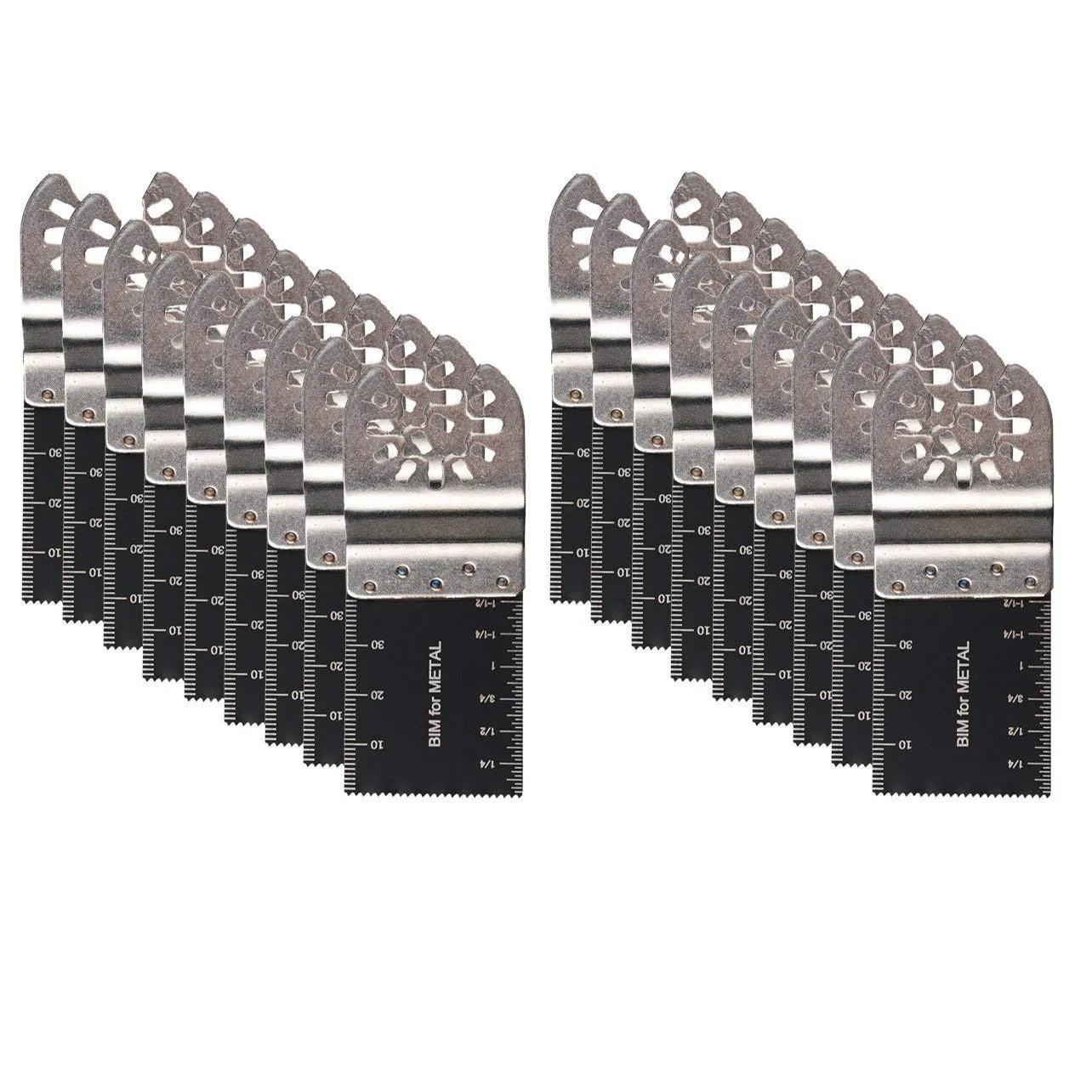 20PCS Bi-Metal Oscillating Multitool Quick Release Oscillating Saw Blades Fits Fein Multimaster, Porter Cable, Black&Decker, Bosch Craftsman, Ridgid, Makita, Milwaukee, Dewalt etc