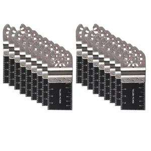 20PCS Bi-Metal Oscillating Multitool Quick Release Oscillating Saw Blades Fits Fein Multimaster, Porter Cable, Black&Decker, Bosch Craftsman, Ridgid, Makita, Milwaukee, Dewalt etc