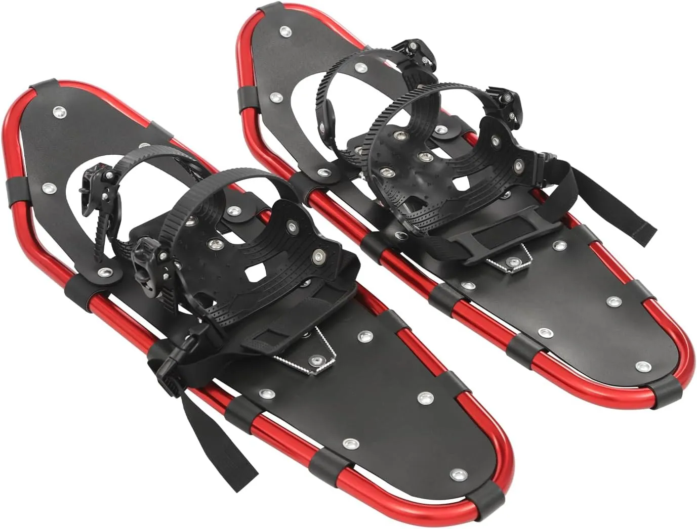 21/25Inch Snowshoes with Poles for Snowshoeing, All-Terrain Snow Shoes Kit with Adjustable Trekking Poles and Carrying Bag for Women Men