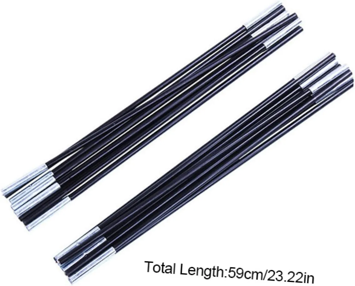 2pcs Frame Holder Fiberglass Tent Pole Support Pole Kit for Camping and Hiking Extendable Pole Tent