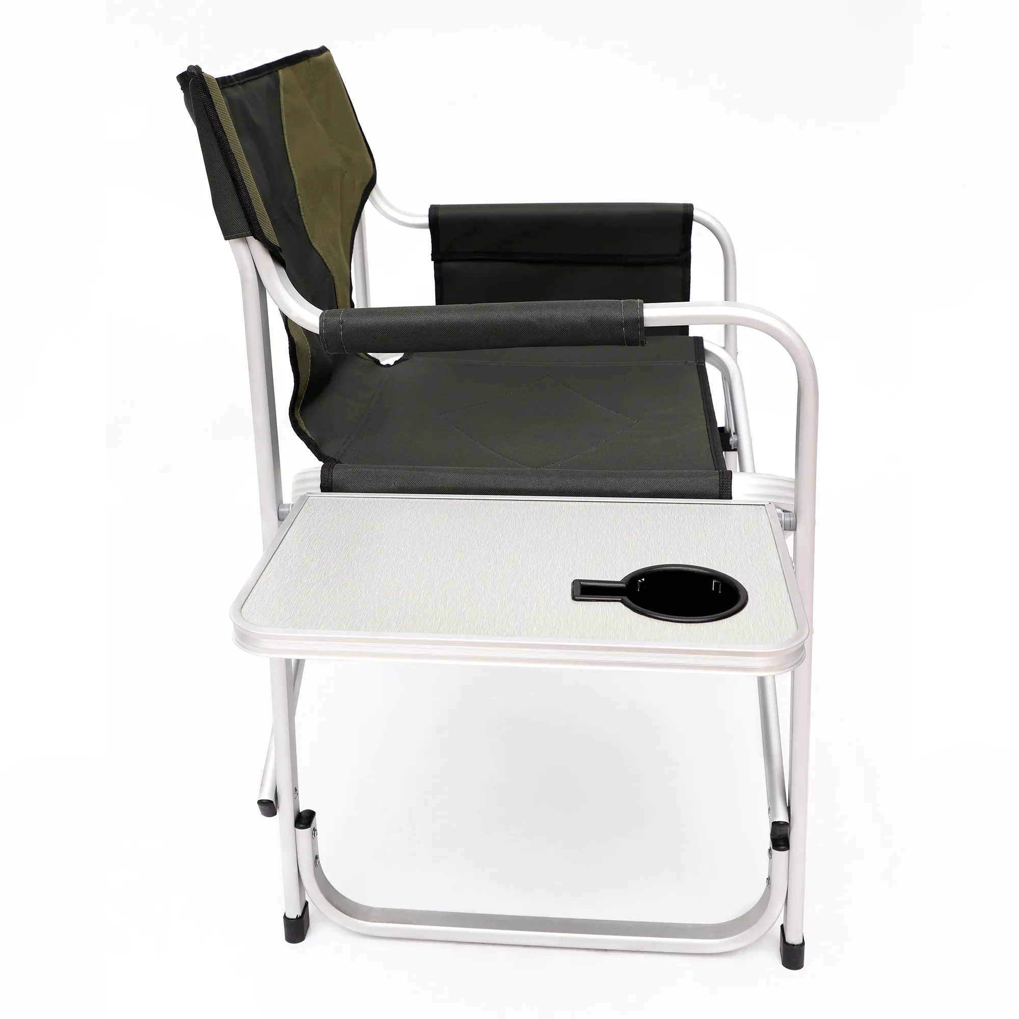2pcs Padded Folding Outdoor Chair with Pockets Oversized Directors Chair- Green