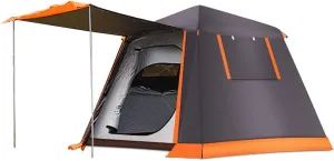 3-4 Person Automatic Camping Tent Instant Tent Easy Setup Two Doors Hiking Tent for Camping Outdoor Mountaineering Travel Easy Set Up