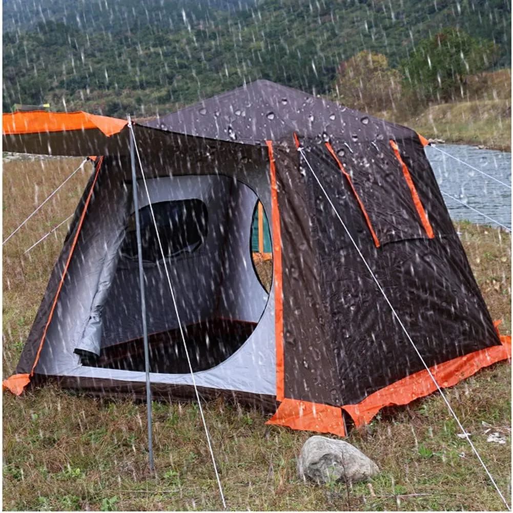 3-4 Person Automatic Camping Tent Instant Tent Easy Setup Two Doors Hiking Tent for Camping Outdoor Mountaineering Travel Easy Set Up