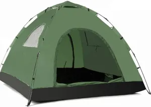 3-4 Person Outdoor Automatic Camping Tent, Waterproof Family Tent with UV Protection & Easy Open Design for Hiking, Sunshade & Ventilation