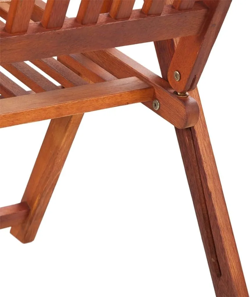 3-Piece Solid Acacia Wood Folding Patio Chairs Set Outdoor Furniture Adjustable Reclining Garden Chairs for Poolside Camping Beach Backyard (22.4"x27.2"x43.7")