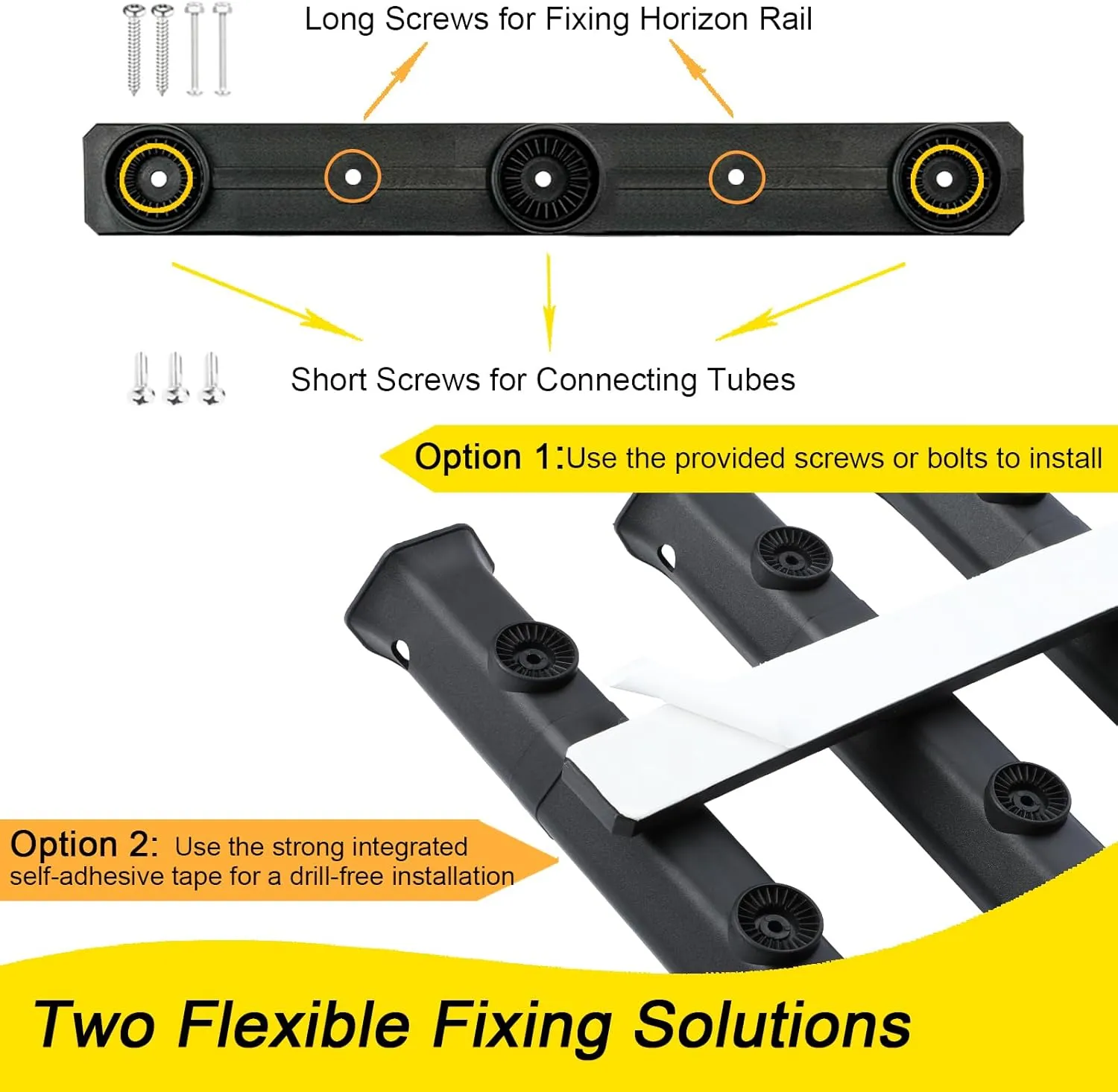3-Tube Adjustable Fishing Rod Holder Bracket, Self-Adhesive Fishing Pole Holders for Garage Wall Mounted Fishing Rod Holders for Fishing Boat Golf Cart Cooler ATV Trailer (Black)
