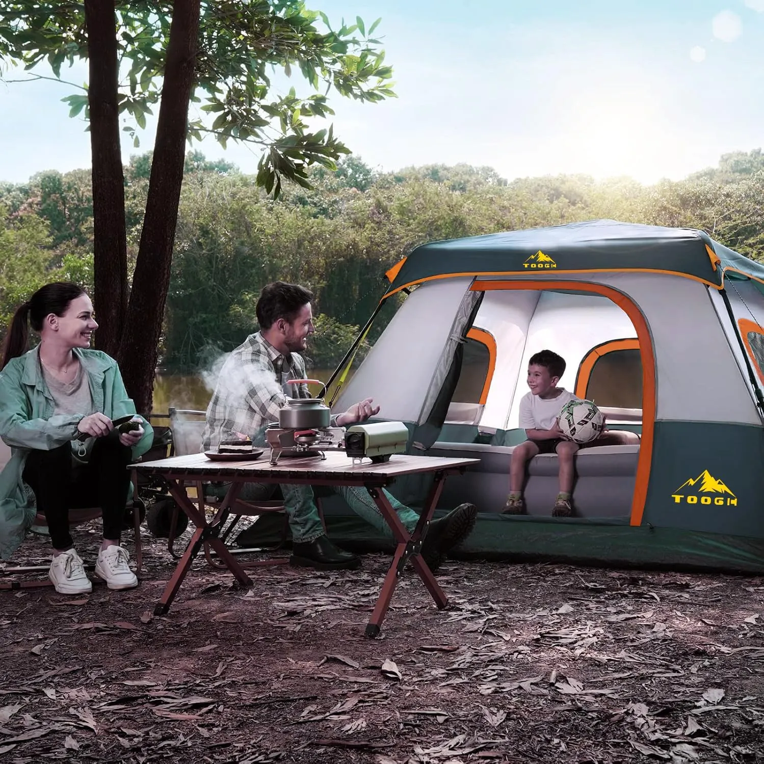 3/4 Person/6 Person Camping Tent Fast Cabin Tent with Instant Setup Tent, Weatherproof Tent Easy Quick Set Up & Pop Up in 60 Seconds with Rainfly Backpack for Family Camping,Upgraded Ventilation