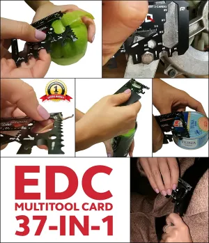 37-in-1 Wallet Multitool EDC Survival Card