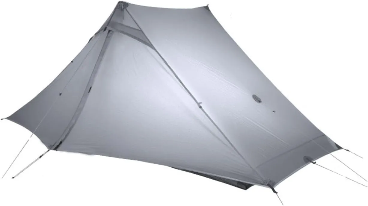 3F UL GEAR Blue Mountain 1/2Person Camping Poleless Tent, 3/4Seasons Waterproof Tent, Easy Set Up Hiking, Backpacking Silicon Coated Tent Shelter