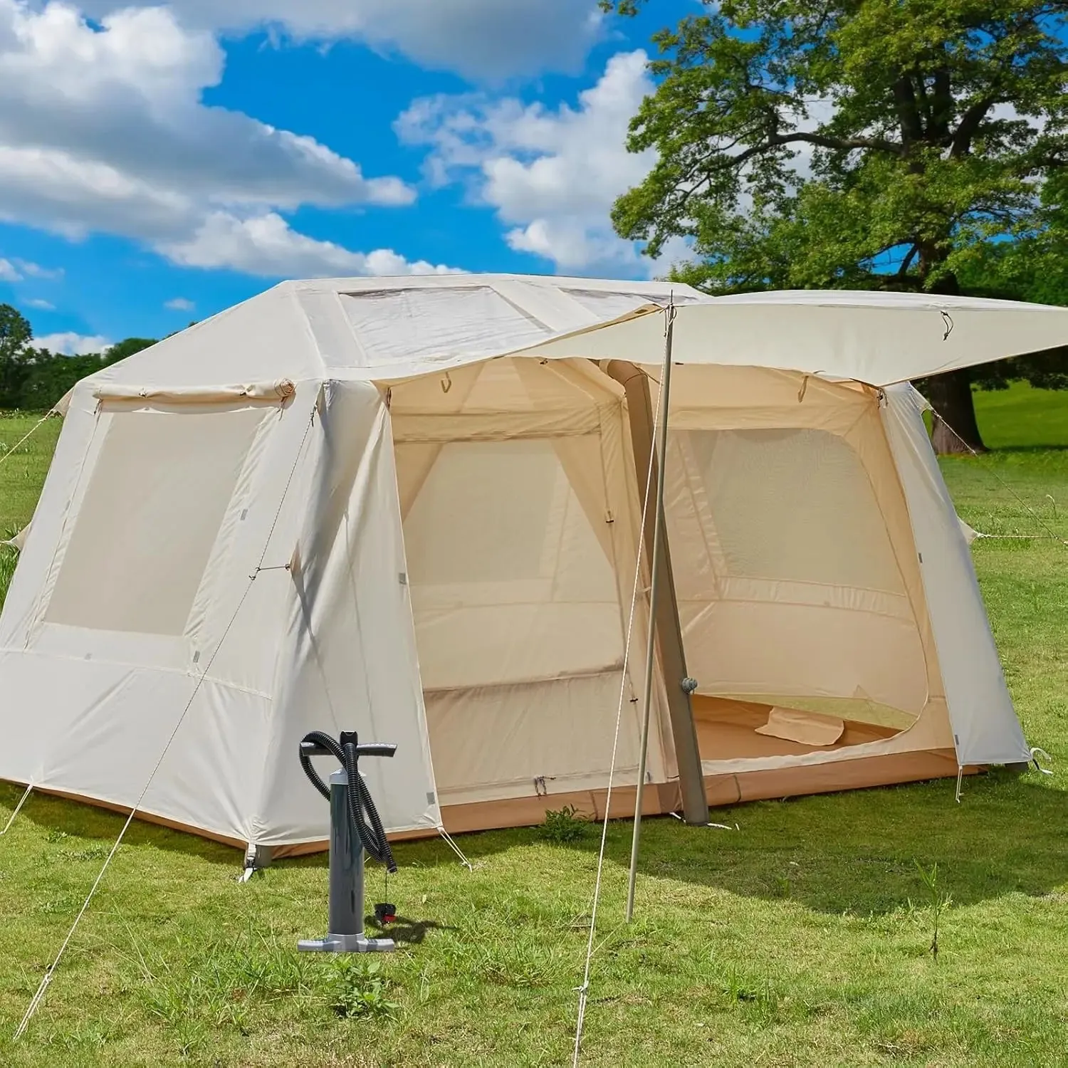 4-6 Person Inflatable Camping Tent – Easy Setup Outdoor Tent with Anti-Mosquito Screens