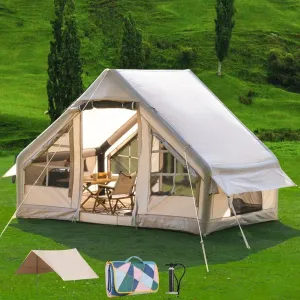4-6 Person Inflatable Camping Tent – Easy Setup Outdoor Tent with Anti-Mosquito Screens