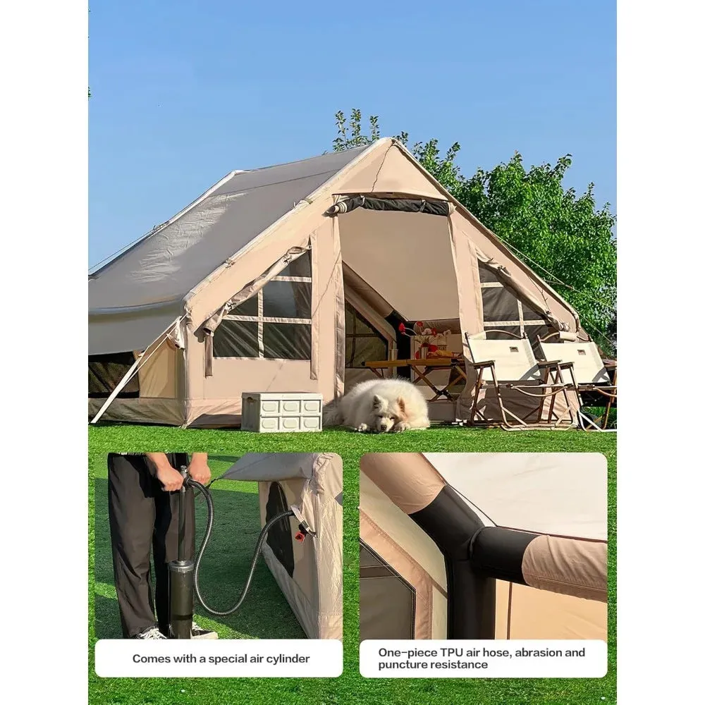 4-6 Person Inflatable Camping Tent – Easy Setup Outdoor Tent with Anti-Mosquito Screens