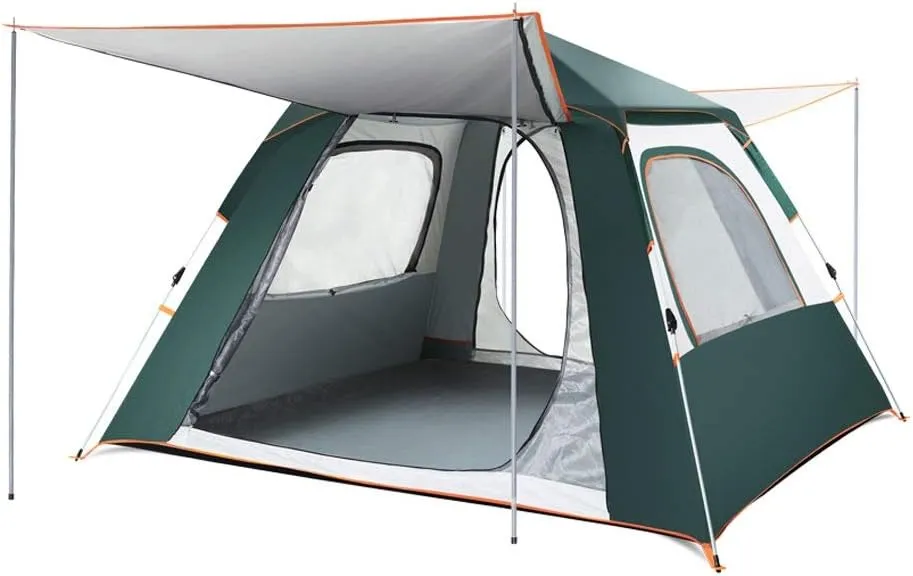 4-6 Person Quick Automatic Opening Camping Tent Easy Setup Big Family Tent Awnings Garden Pergola 240x240x155cm