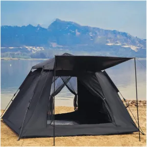 4-Man Pop-Up Tent, 5000mm Waterproof, Quick Setup for Camping, Hiking, Family Outdoor Adventures