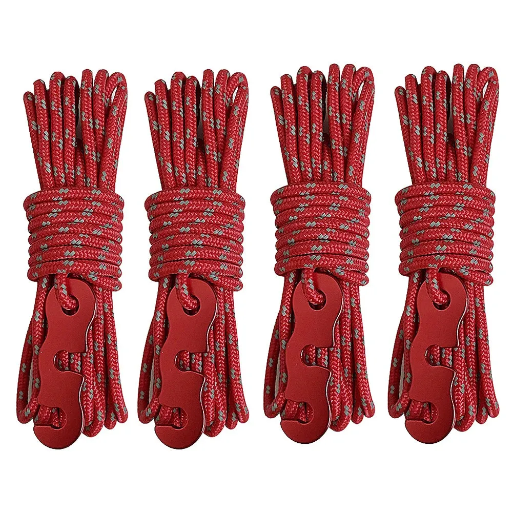 4 Pcs Military Wind Rope Set - Outdoor Camping and Hiking Accessories - 3m