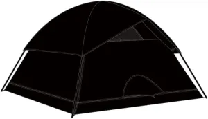 4 Person Group Camping Tent with Rain Fly, Waterproof, Easy Setup, Spacious for Outdoor Adventures & Hiking
