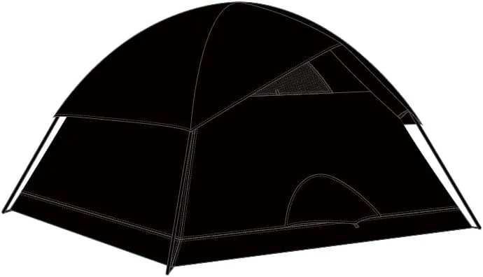 4 Person Group Camping Tent with Rain Fly, Waterproof, Easy Setup, Spacious for Outdoor Adventures & Hiking