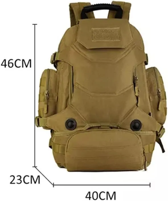 40L Backpack Three-in- Multifunctional Backpack Cycling Mountaineering Bag Travel Hiking Bag(Black-soul Eater1)