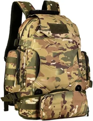 40L Backpack Three-in- Multifunctional Backpack Cycling Mountaineering Bag Travel Hiking Bag(Black-soul Eater1)