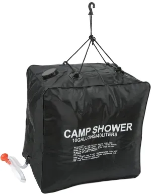 40L Camp Shower Bag, Solar Camp Shower Bag with Sprayer, PVC Rubber Plastic Cloth Texture UV Proof Coating Shower Water Bag for Outdoor