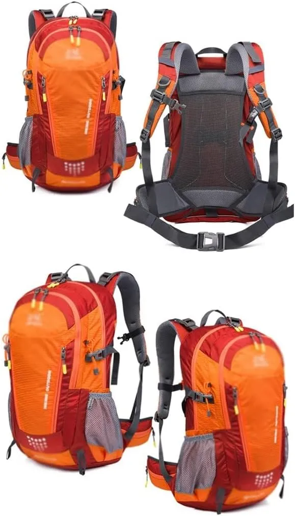 40L Camping Backpack Travel Hiking Backpack Outdoor Bag with Rain Cover(Black)