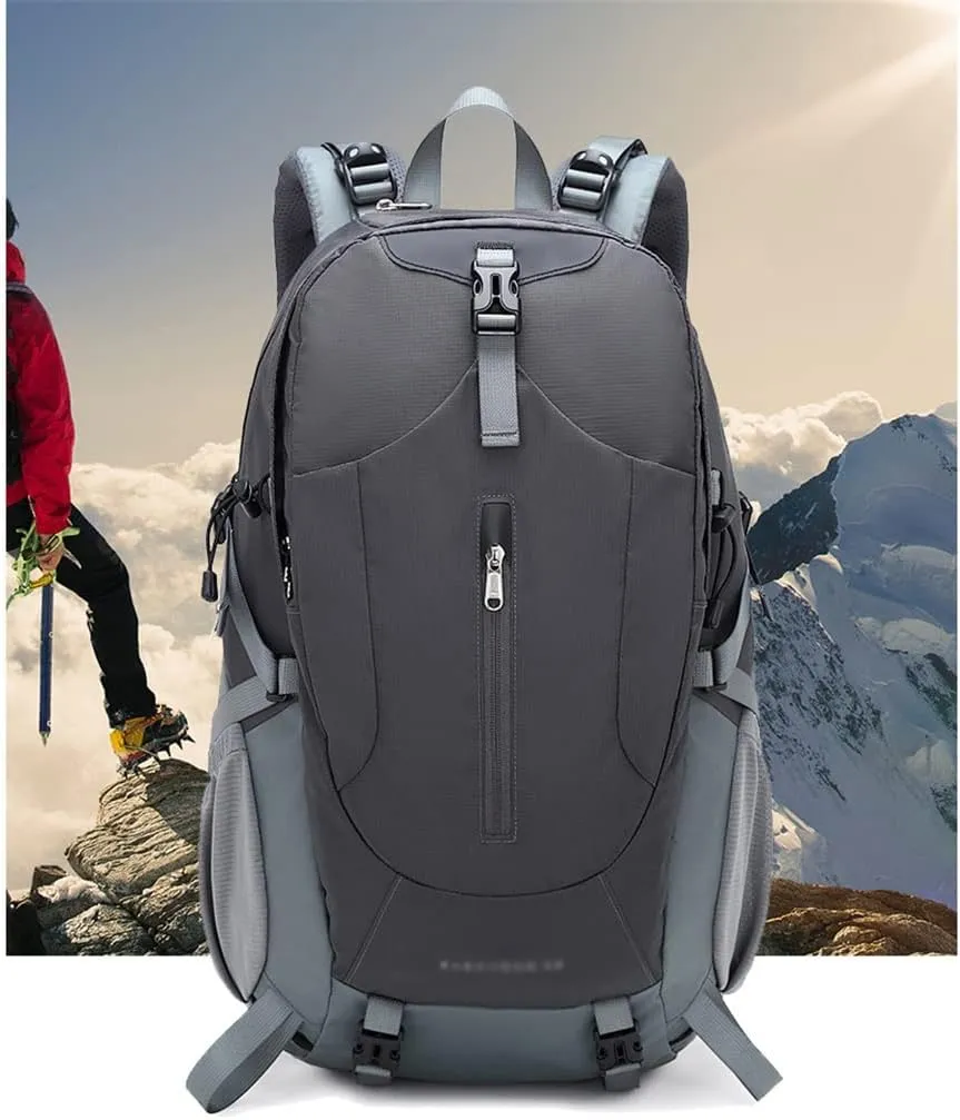 40L Hiking Backpack Outdoor Mountaineering Bag Large Capacity Travel Sports Backpack(Black-soul Eater1)