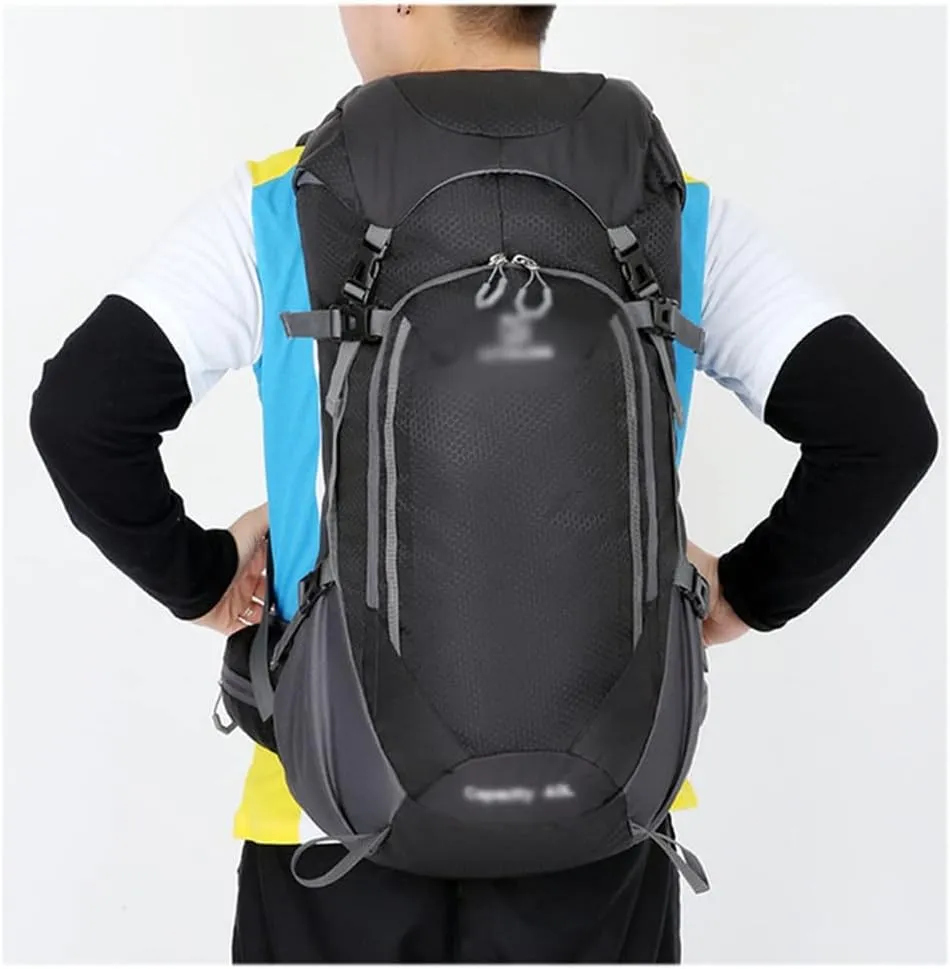 40L Mountaineering Backpack Outdoor Multi Pocket Bag Travel Camping Mountaineering Bag(Black)