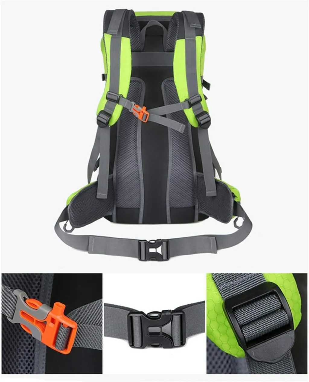 40L Mountaineering Backpack Outdoor Multi Pocket Bag Travel Camping Mountaineering Bag(Black)