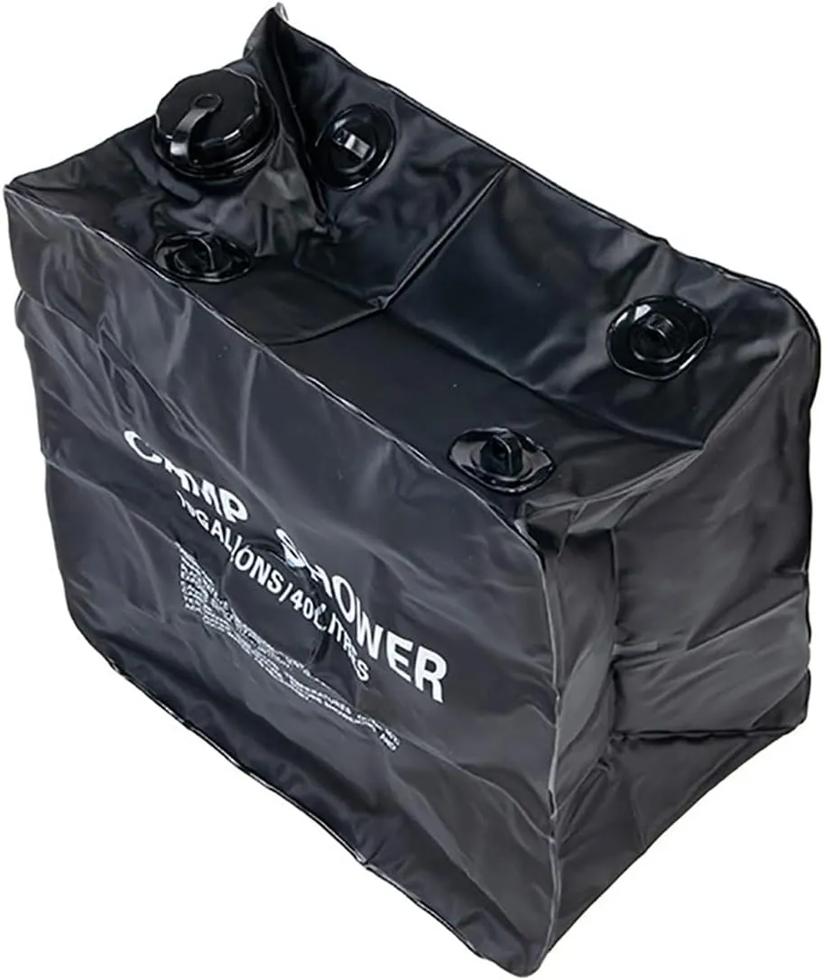 40L Outdoor Shower Bag, Solar Camping Shower Bag, No-Leak Large Capacity Portable Reusable Environmentallies Friendly Solar Energy Heated Camp PVC Water Bag for Camping Outdoor Climbing Summer Shower