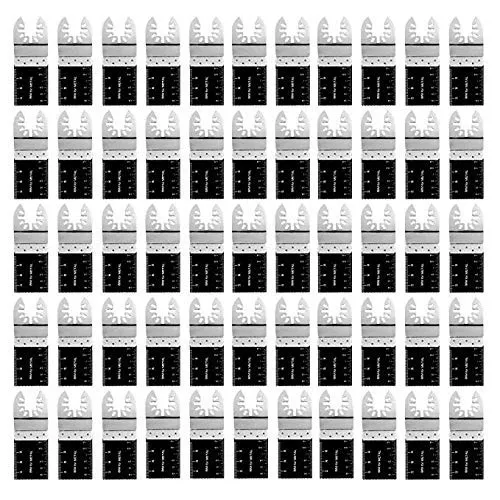 50PCS Bi-Metal Oscillating Multitool Quick Release Oscillating Saw Blades Fits Fein Multimaster, Porter Cable, Black&Decker, Bosch Craftsman, Ridgid, Makita, Milwaukee, Dewalt etc