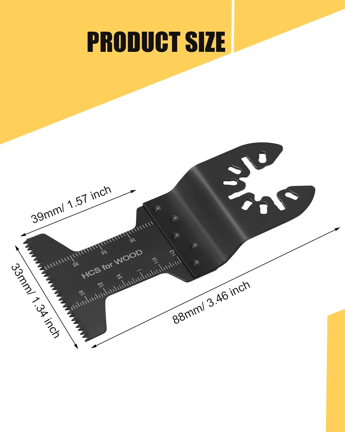 50pcs Oscillating Saw Blades, 2023 Upgrade Efficient Oscillating Tool Blades, Long Lifetime, Quick Release Multi Tool Blades Kits for Plastics, Universal Multitool Blades Wood Fit Almost All Model