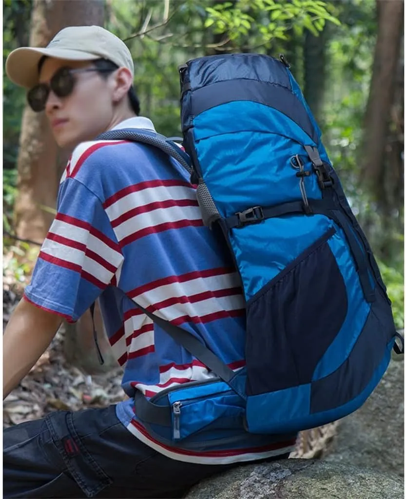 52L Outdoor Mountaineering Bag Mountaineering Backpack Mountaineering Sports Bag with Rain Cover